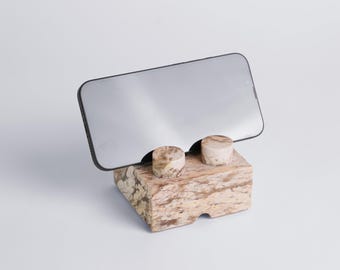 Gemstone Brick Phonestand - Creamy Soapstone