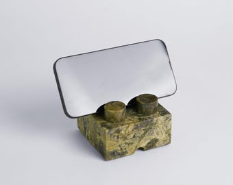 Brick Puzzle Phone Stand Holder - Serpentine Green