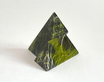 Pyramid Puzzle Sculpture, Serpentine Green
