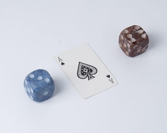 Giant gemstone Dice - Set of 2 - Blue and Red