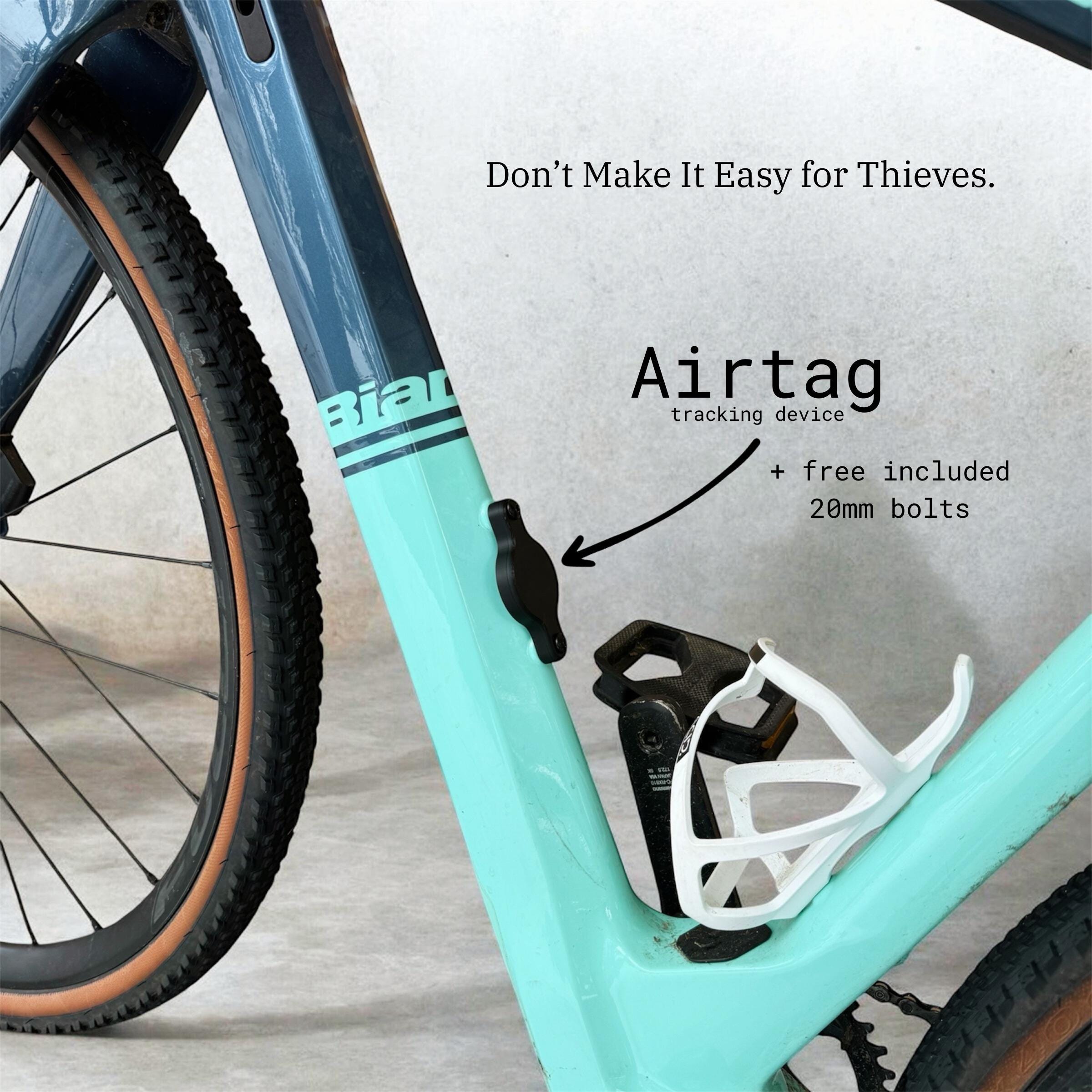 Support Garde-boue Arrière VTT Avec Cache Airtag – CJW, Noir, Pour Trek Slash