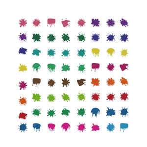 Paint Splatter Embroidery Designs, Ink Splats, Blob Cut File (Digital Download)