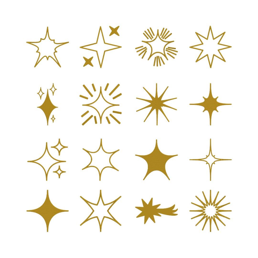 Mini Star Machine Mini Star Machine Embroidery Design, Tiny Celestial Accents (instant ...
