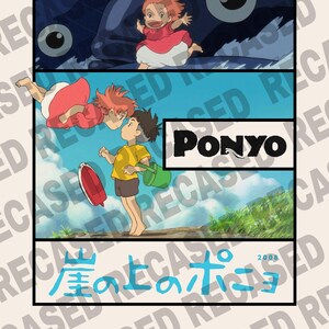 Studio Ghibli-posters, set van 4, Boy and the Heron, Nausicaä, Ponyo, Wind Rises afbeelding 5