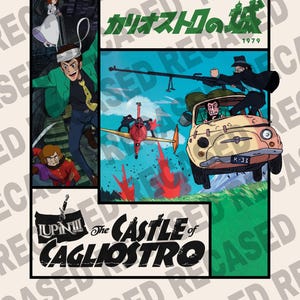 Studio Ghibli Posters, Set of 4, Castle in the Sky, Cagliostro, Porco, Mononoke image 4