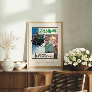 Impresión de El castillo ambulante, póster de Studio Ghibli imagen 2