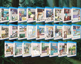 Studio Ghibli Series Custom Replacement Blu-ray Covers w/ Case (NO DISC)
