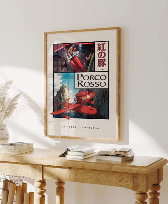 紅の豚プリント、スタジオジブリポスター - Etsy 日本
