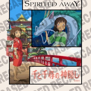 Studio Ghibli-posters, set om 4, Howl's, Kiki's, Totoro, Spirited Away bild 6