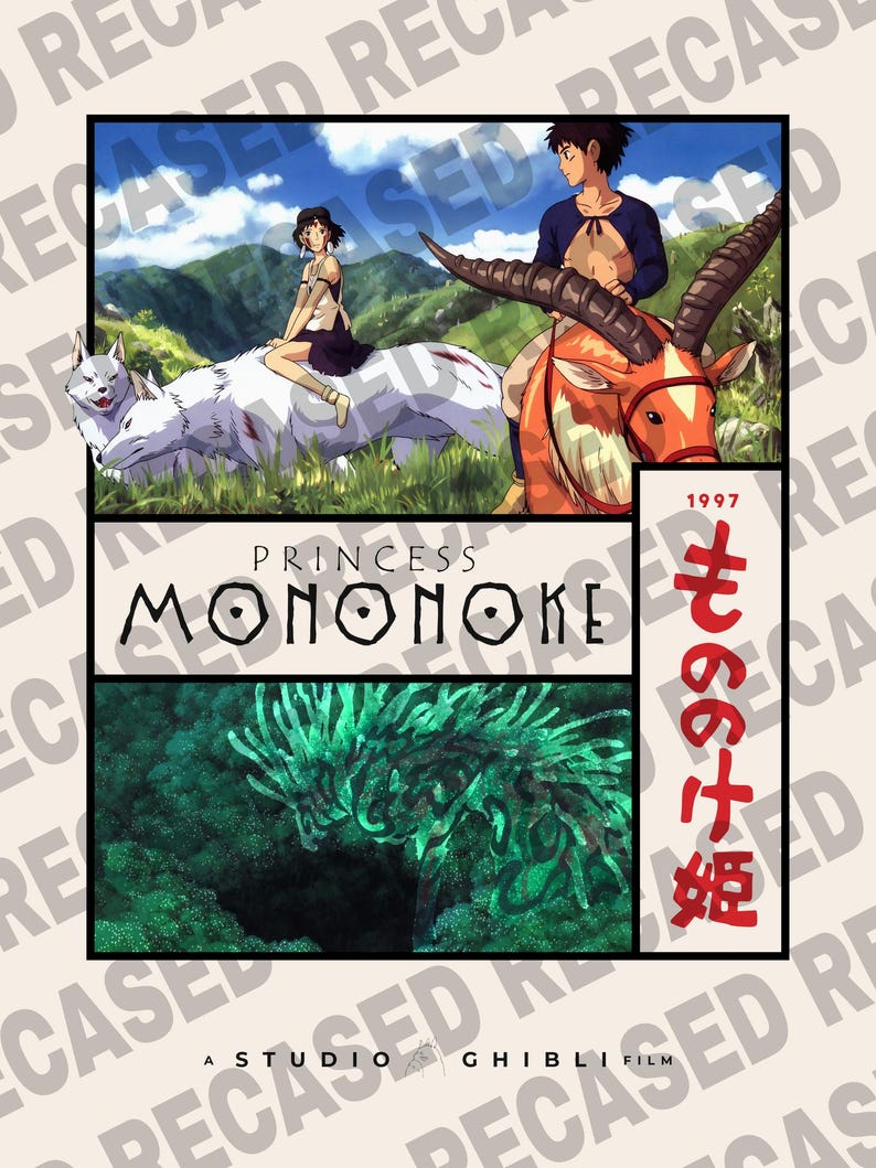 Studio Ghibli Posters, Set of 4, Castle in the Sky, Cagliostro, Porco, Mononoke image 6