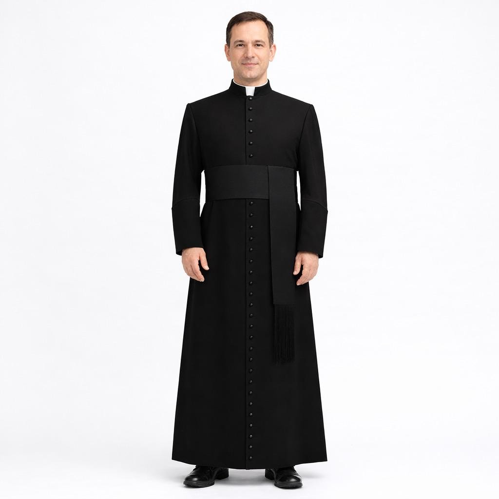 Black Priest Cassock - Etsy