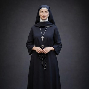 nun prom dress Amazon.com: TEDPRBGE Gothic Sister Nun Dress Long Black Nun Cosplay Dress Halloween Party Costume for Women (S) : Clothing, Shoes & Jewelry