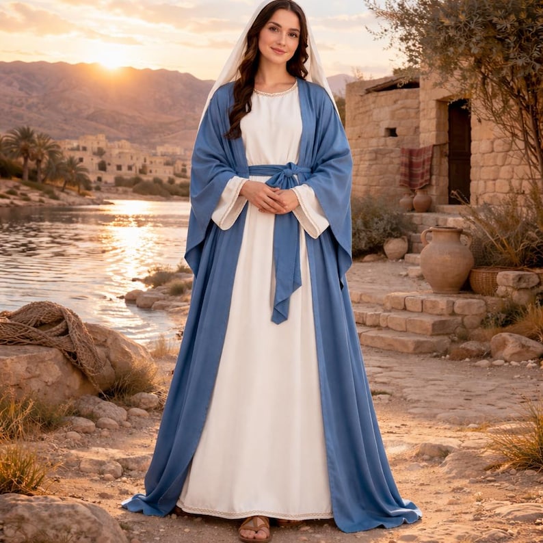 Biblical Inspired Women's Robe Dress | Modest Mary Costume, Medieval ...
