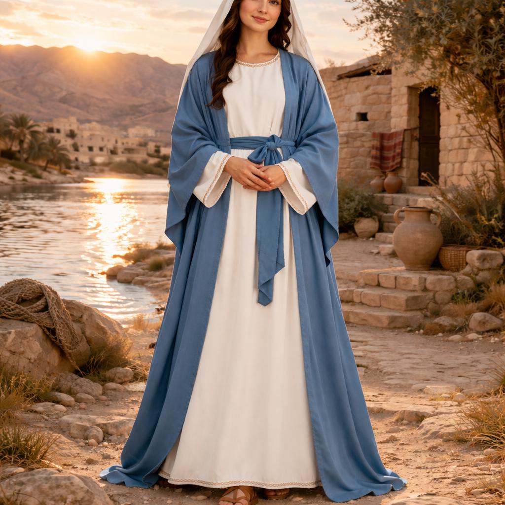 Biblical Inspired Women's Robe Dress | Modest Mary Costume, Medieval ...