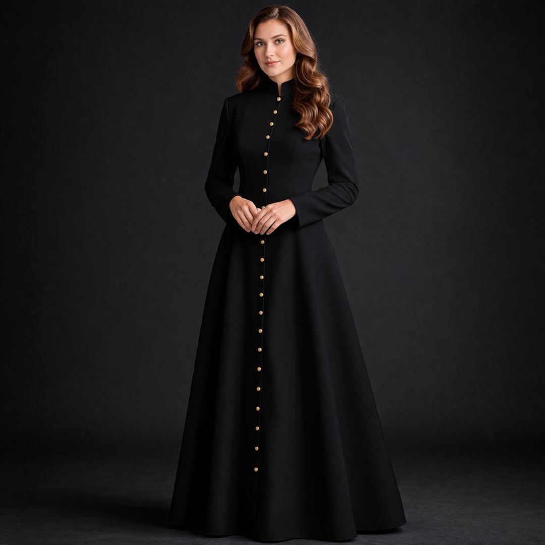 Attus Robe Ach Black Roman Cassock Soutane | Custom Clergy Robe With Cinctur Priest ...