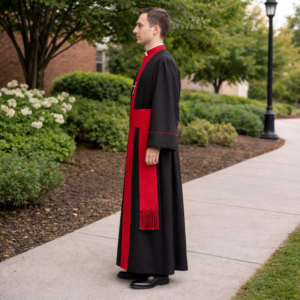 Men’s Roman Catholic Cassock Robe – Clergy Priest Vestment With Trim - Etsy