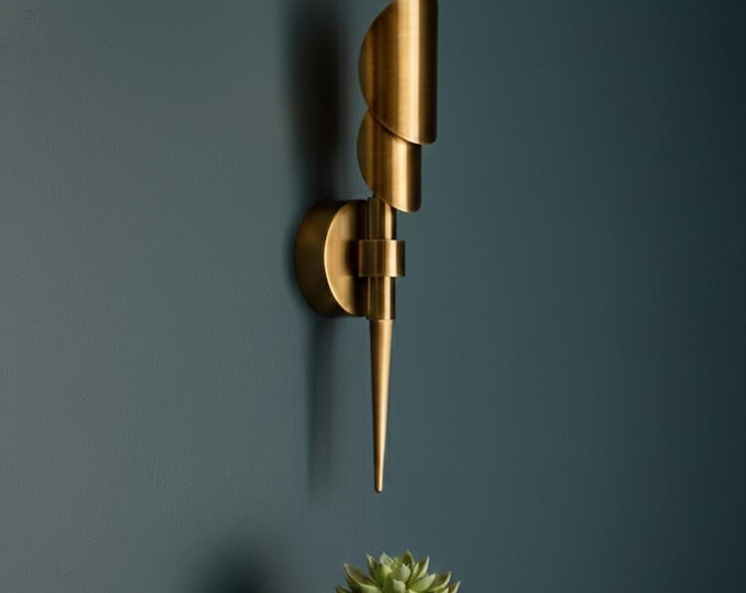 Handcrafted Brass Cylinder Wall Sconce – Modern Minimalist Lighting