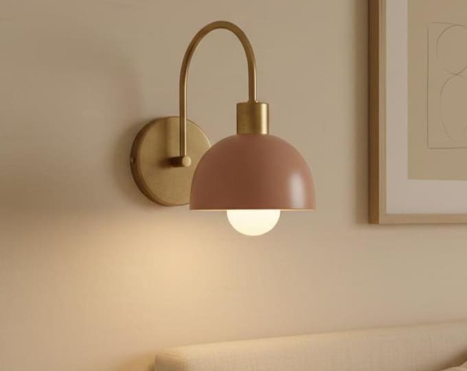 Handcrafted Brass Wall Light - Contemporary Gold Sconce - Luxury Interior Lighting - Professional Wall Mounted Lamp