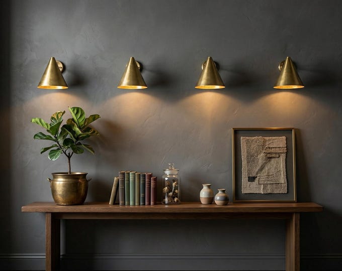 Antique Bronze Cone Wall Sconce | Industrial Modern Bedside Lighting Fixture