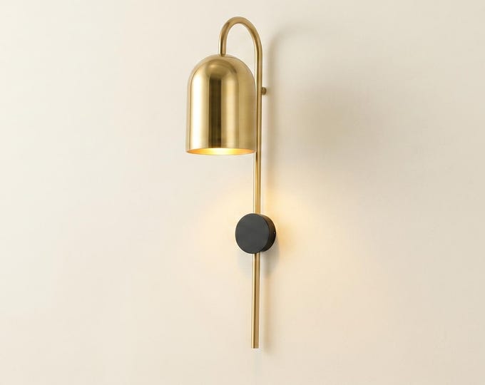 Handcrafted Brass Cylinder Wall Sconce – Modern Minimalist Lighting