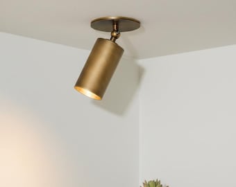 Handcrafted Brass Cylinder Wall Sconce – Modern Minimalist Lighting