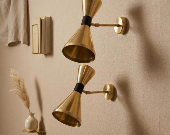 Handcrafted Brass Wall Sconce Modern Minimalist Lighting