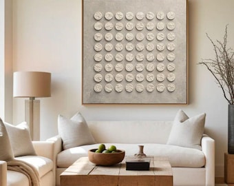 3D Textured Plaster Wall Art – Wabi-sabi Geometric Scandi Decor - Etsy