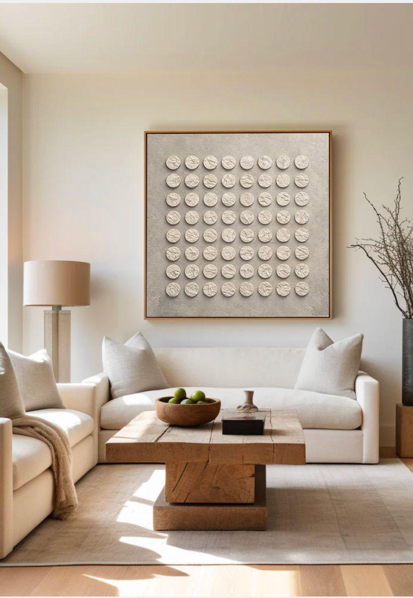 3D Textured Plaster Wall Art – Wabi-sabi Geometric Scandi Decor - Etsy