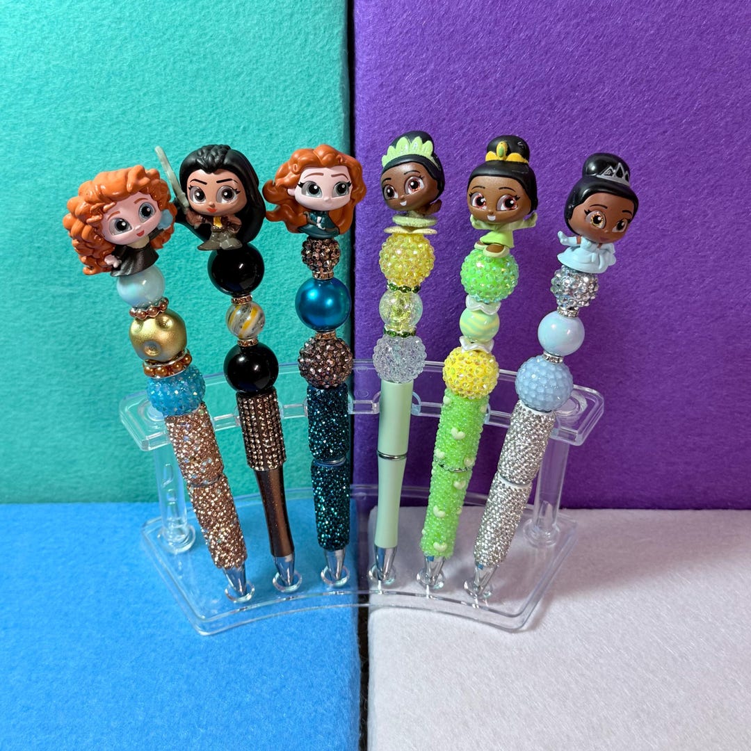 Fairytale Adventure Beaded Pens | Marida, Brave and Tiana Pen Set ...