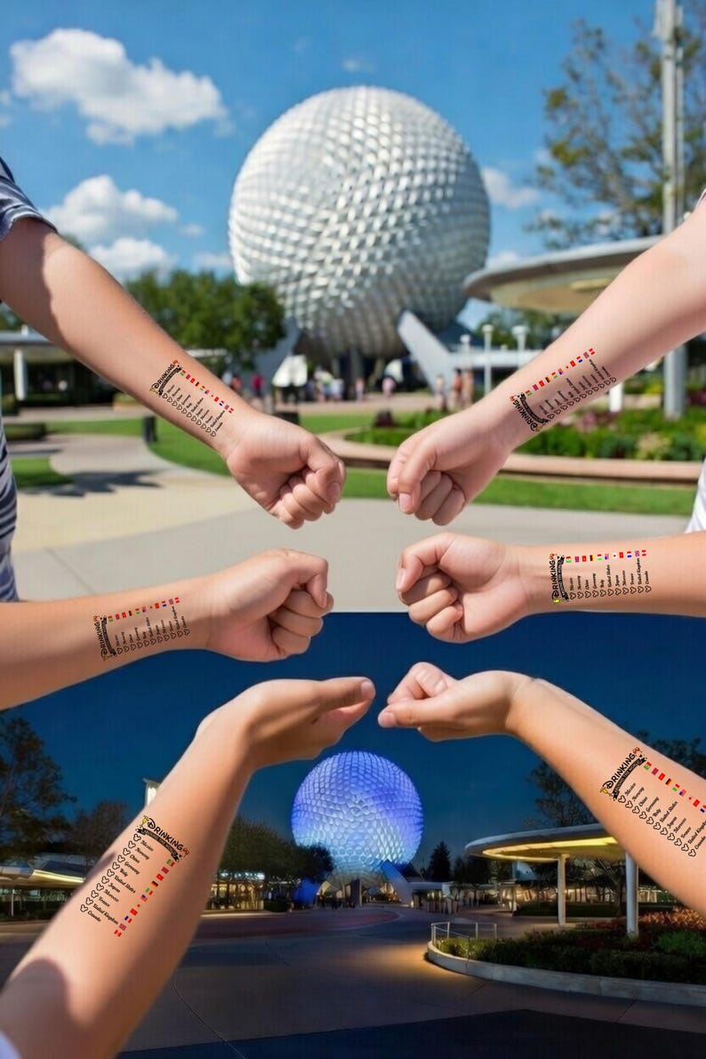 Drinking Around the World Tattoo - EPCOT World Showcase Checklist Passport afbeelding 14