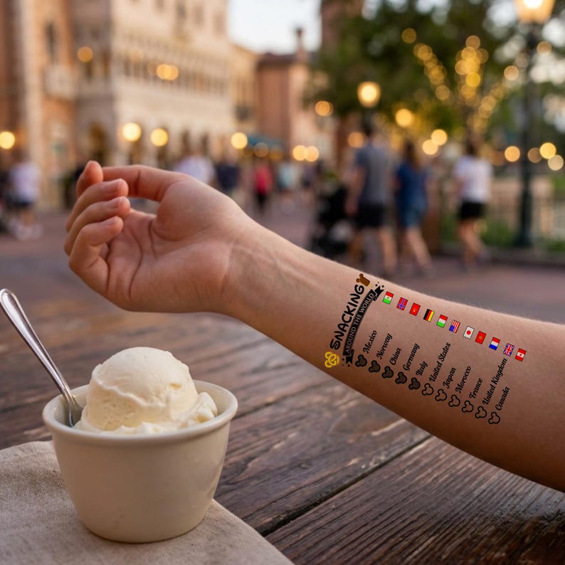 Snacking Around the World Tattoo - EPCOT World Showcase Checklist Passport image 12