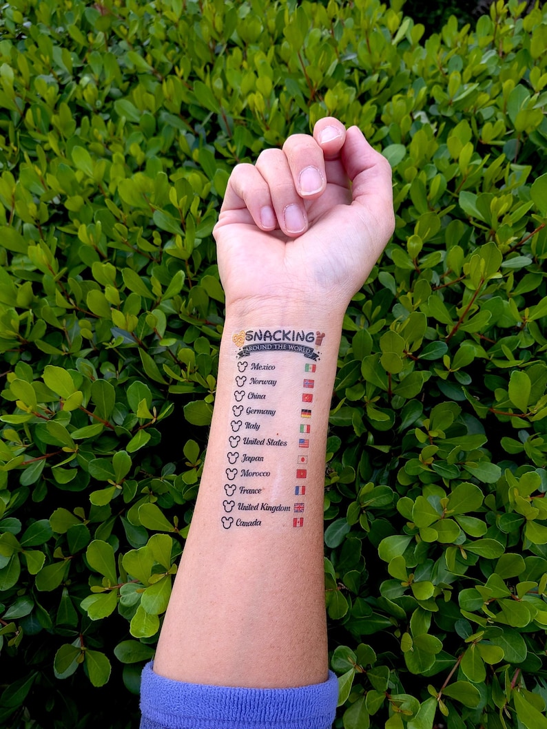Snacking Around the World Tattoo - EPCOT World Showcase Checklist Passport image 2