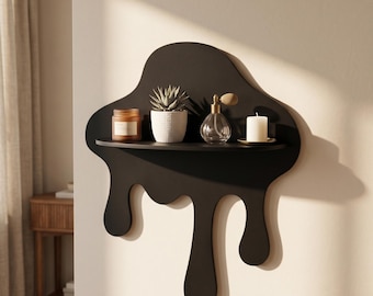 Mensola a muro Melting Cloud: organizer galleggiante minimalista per camera da letto, bagno e soggiorno.
