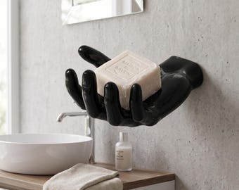 Multifunction Hand Wall Hook, No-Drill Adhesive Key Holder, Bag Organizer Decor