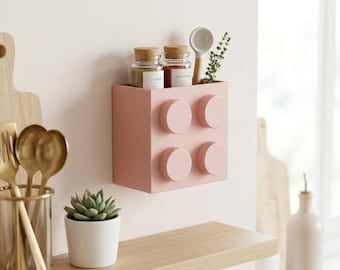 Organizzatore magnetico per ripiani del frigorifero, contenitore a parete modulare salvaspazio per cucina
