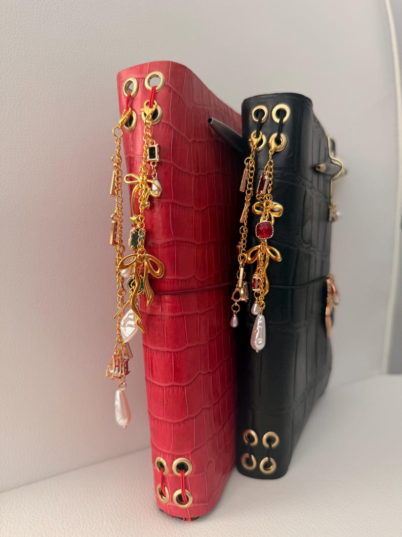 Personalized Croc-embossed Leather Journal — A5 Notebook Gift — Custom ...