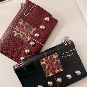 Grunge Leather Journal Refillable A5 Notebook Edgy Aesthetic Travel Journal Gift With Free Pen Holder image 1