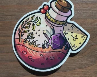 DnD Terrarium Potion Sticker - 3"