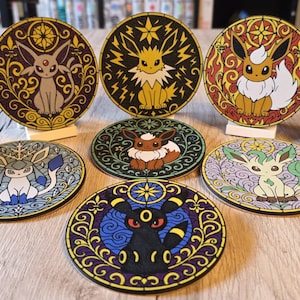 Pokemon Untersetzer - Evoli Entwicklungen