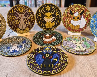 Pokémon-onderzetters - Eevee-evoluties