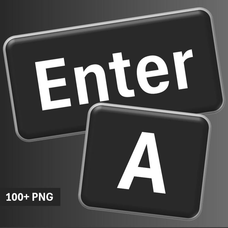 Keyboard Key Icons PNG – 100+ Keycap Symbols for UI, Shortcuts ...