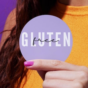 Glutenfrei Sticker Bogen, Zöliakie Aufkleber, Allergie Kennzeichnung Lebensmittel, Sticker-Set für Küche & Unterwegs