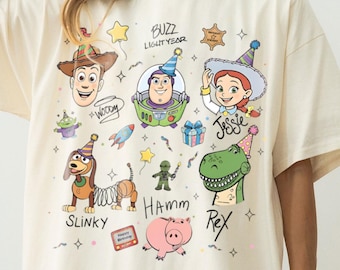 Toy Story Character Birthday Shirt, Buzz Woody Jessie Family Birthday Tee, Disney Toy Story Family Matching Shirt, Best Birthday Ever
