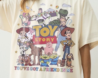 Camiseta de Toy Story "Tienes un amigo en mí", camiseta de Disney Pixar Toy Story, Woody, Jessie y Buzz Lightyear, camiseta a juego para viajes familiares de Disney