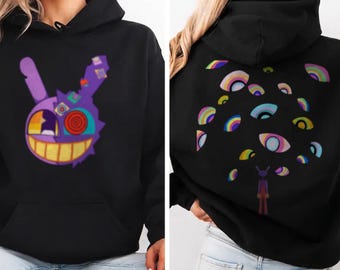 Jax Abstracted Shirt, The Amazing Digital Circus Graphic Tee, Tadc Shirt, Tadc Sweatshirt Hoodie