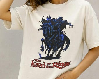 1978 Lord of the Rings Shirt, Nazgul Black Rider Tee, Retro Tolkien Fantasy Apparel Shirt.