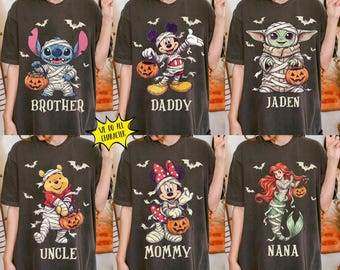 Comfort Colors Custom Disney Halloween Shirt, Personalized Family Halloween Tee, Mickey's Not So Scary, Halloween Matching Family Trip Shirt
