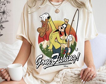 Retro Goofy shirt Fishing Png, Goofy Movie Love Fishing World's Greatest Out Doorsman Png, A Goofy Movie Father's Day Camping Png