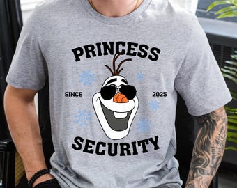 Custom Princess Security T-Shirt, Funny Dad Shirt, Princess Security Tshirt, Dad Gift, Disney Dad Tee, Boyfriend Birthday Gift, Fathers Day