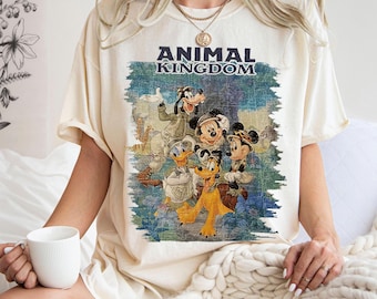 Retro Disney Animal Kingdom Mickey and Friends png, Disney Mickey Safari png, Vintage Safari Mode